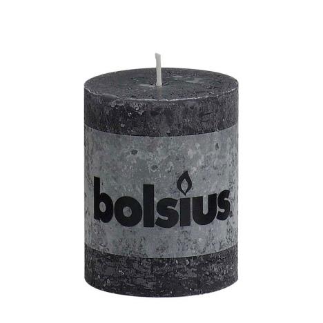 Bolsius Anthracite Pillar Candle 8cm x 7cm  £2.69
