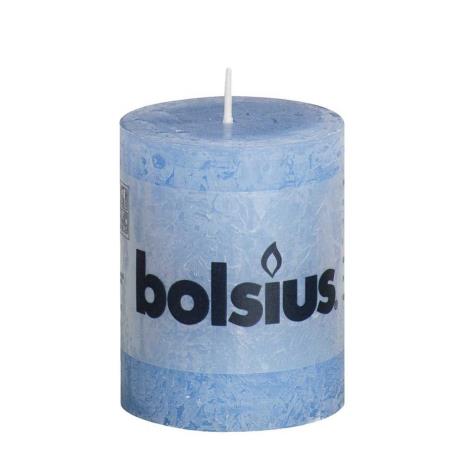 Bolsius Jeans Blue Pillar Candle 8cm x 7cm  £2.69