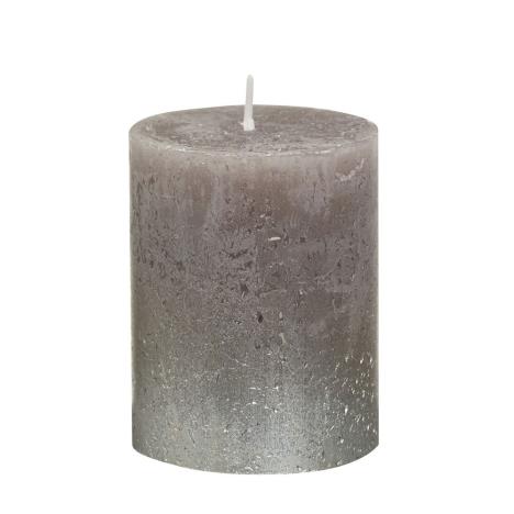 Bolsius Taupe Rustic Faded Champagne Metallic Pillar Candle 8cm x 7cm  £4.04