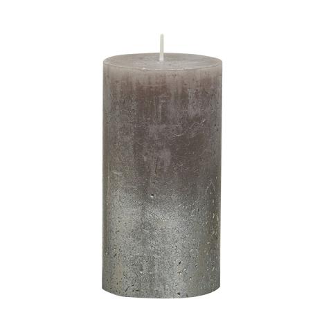 Bolsius Taupe Rustic Faded Champagne Metallic Pillar Candle 13cm x 7cm  £5.84