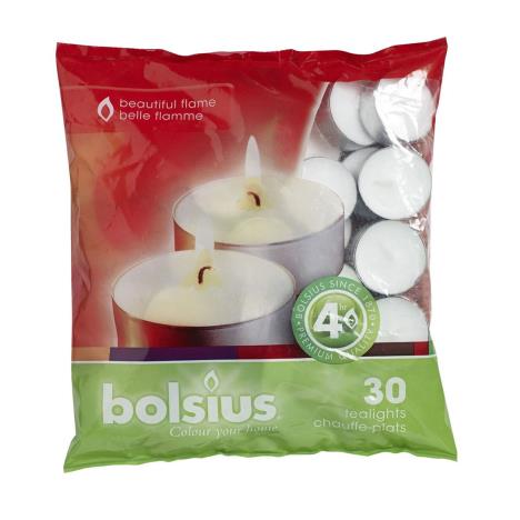 Bolsius Silver Cup 4 Hour Tealights (Pack of 30)  £4.49