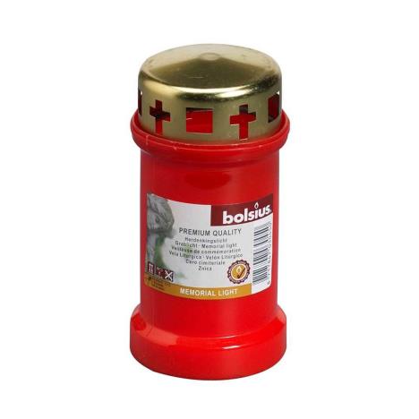 Bolsius Red Memorial Candle With Lid  £1.79