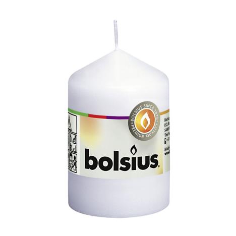 Bolsius White Pillar Candle 8cm x 6cm