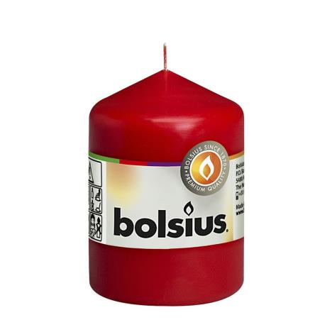 Bolsius Red Pillar Candle 8cm x 6cm