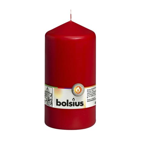 Bolsius Red Pillar Candle 15cm x 8cm  £6.29