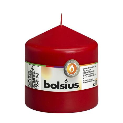 Bolsius Red Pillar Candle 10cm x 10cm  £5.84