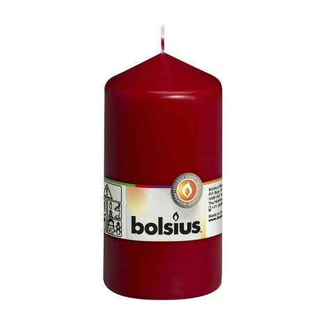 Bolsius Wine Red Pillar Candle 13cm x 7cm  £4.94