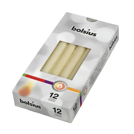 Bolsius Ivory Tapered Candle (Pack of 12)  £11.24