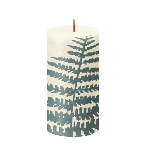 Bolsius Soft Pearl Fern Rustic Silhouette Candle 13cm x 7cm