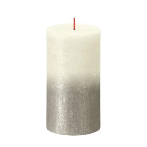 Bolsius Faded Soft Pearl Champagne Rustic Metallic Pillar Candle 13cm x 7cm  £6.74