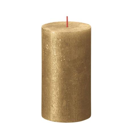 Bolsius Gold Rustic Shimmer Metallic Pillar Candle 13cm x 7cm  £6.74