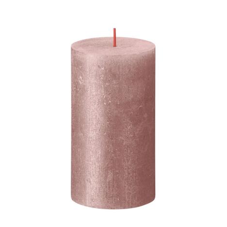 Bolsius Pink Rustic Shimmer Metallic Pillar Candle 13cm x 7cm  £6.74