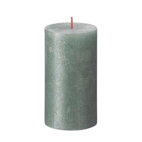 Bolsius Blue Rustic Shimmer Metallic Pillar Candle 13cm x 7cm