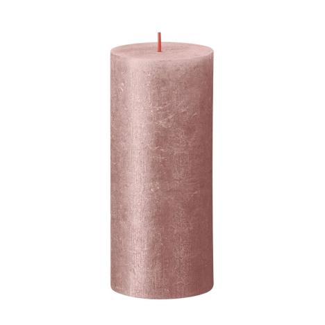 Bolsius Pink Rustic Shimmer Metallic Pillar Candle 19cm x 7cm  £9.44