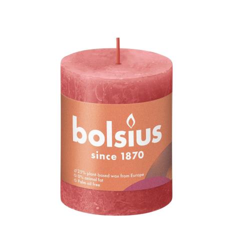 Bolsius Blossom Pink Rustic Shine Pillar Candle 8cm x 7cm  £4.04