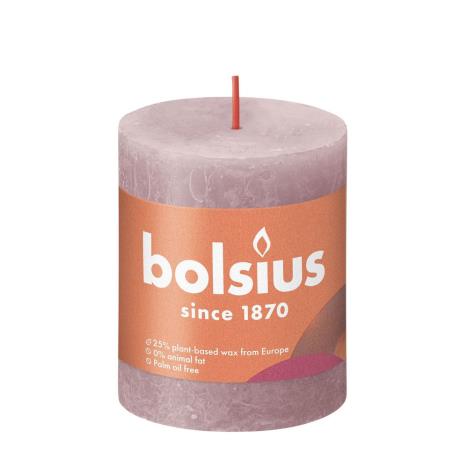 Bolsius Ash Rose Rustic Shine Pillar Candle 8cm x 7cm  £4.04