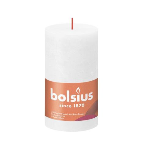 Bolsius Cloudy White Rustic Shine Pillar Candle 13cm x 7cm  £6.29
