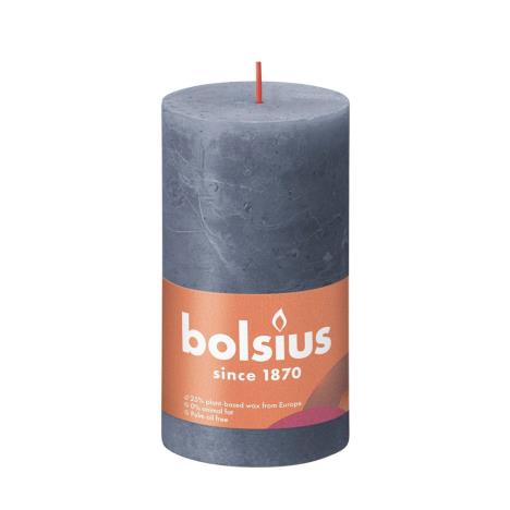 Bolsius Twilight Blue Rustic Shine Pillar Candle 13cm x 7cm  £6.29