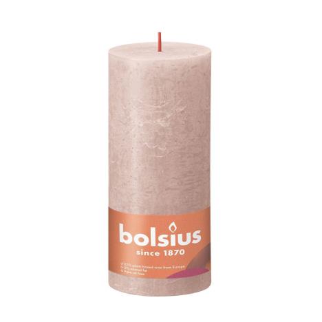 Bolsius Misty Pink Rustic Shine Pillar Candle 19cm x 7cm  £8.99