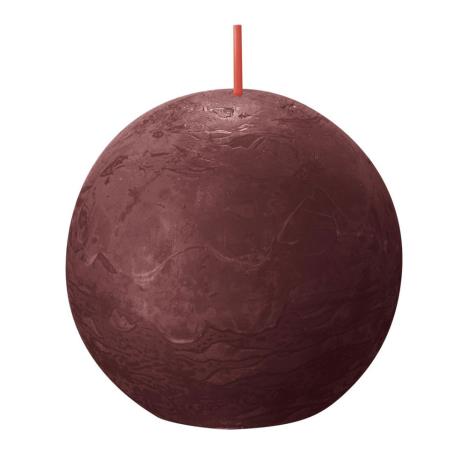 Bolsius Velvet Red Rustic Ball Candle 8cm  £5.84