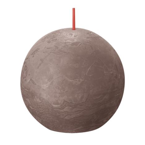 Bolsius Rustic Taupe Rustic Ball Candle 8cm