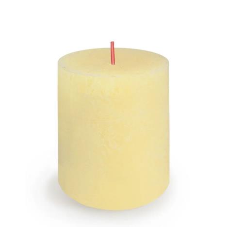 Bolsius Butter Yellow Rustic Shine Pillar Candle 8cm x 7cm