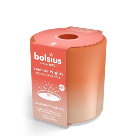 Bolsius Ivory Glass Summer Nights Outdoor Candle 10cm