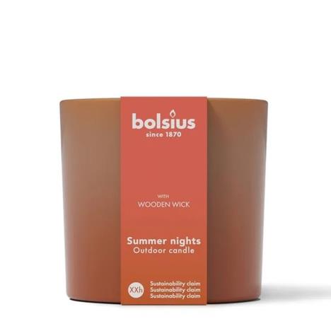Bolsius Terracotta Glass Summer Nights Outdoor Candle 13cm
