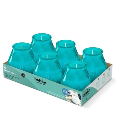 Bolsius Turquoise Professional Twilight Patio Candles (Pack of 6)  £16.64