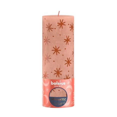 Bolsius Creamy Caramel Rustic Silhouette Pillar Candle  19cm x 7cm