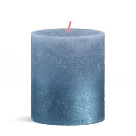 Bolsius Creamy Sky Blue & Blue Sunset Pillar Candle 8cm x 7cm  £5.39