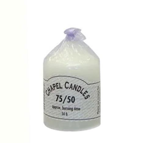 Chapel Candles White Pillar Candle 7.5cm x 5cm