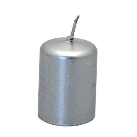 Bolsius Silver Pillar Candle 5cm x 3.5cm  £1.52