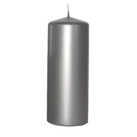 Bolsius Silver Pillar Candle 20cm x 7cm  £12.14