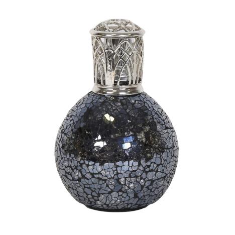 Aroma Black &amp; Silver Crackle Fragrance Lamp