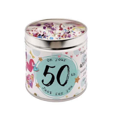 Best Kept Secrets 50th Birthday Tin Candle  £8.99