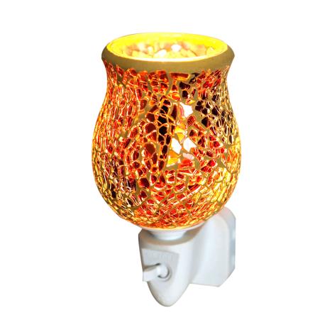 Sense Aroma Golden Sunset Crackle Tulip Mosaic Plug In Wax Melt Warmer  £13.04