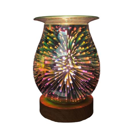 Sense Aroma Fireworks Wooden Base 3D Touch Electric Wax Melt Warmer  £26.09