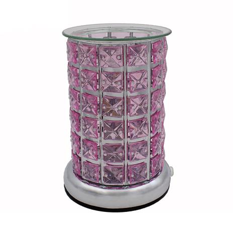 Desire Aroma Desire Silver &amp; Pink Crystal Touch Electric Wax Melt Warmer