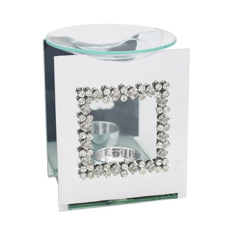 Desire Mirror Diamante Square Wax Warmer  £6.59