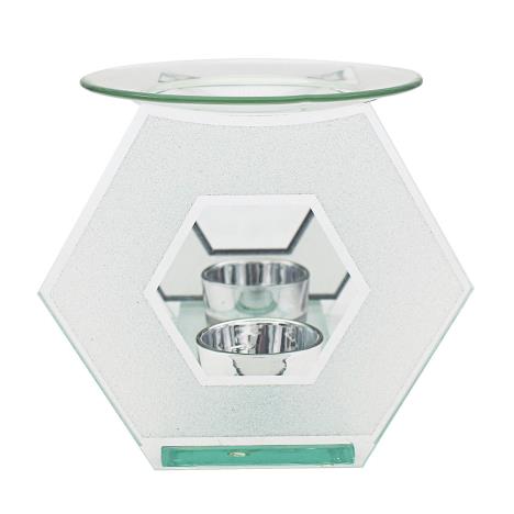 Desire Glitter White Hexagon Wax Melt Warmer  £8.79