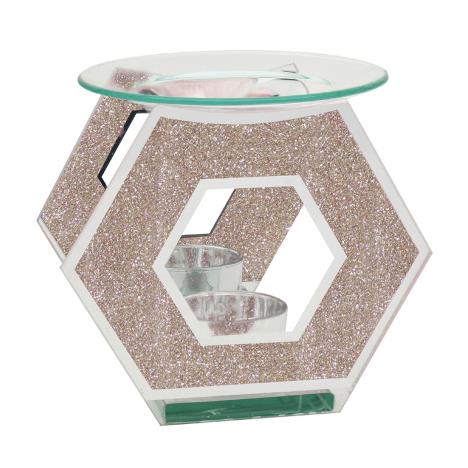 Desire Glitter Rose Gold Hexagon Wax Melt Warmer  £6.59