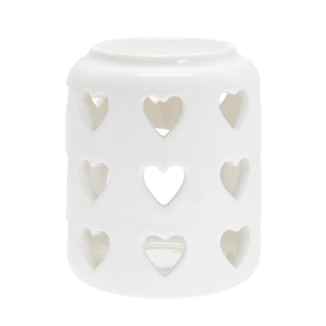 Desire Hearts White Ceramic Wax Melt Warmer  £4.39