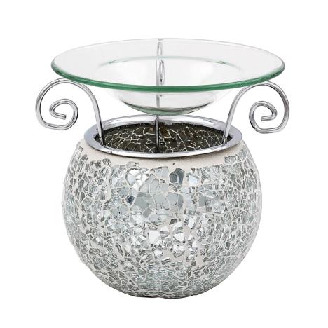 Desire Silver Crackle Mosaic Wax Melt Warmer