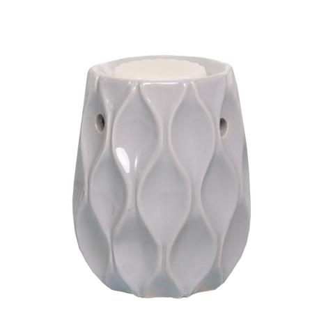 Wave Grey Ceramic Wax Melt Warmer  £4.79