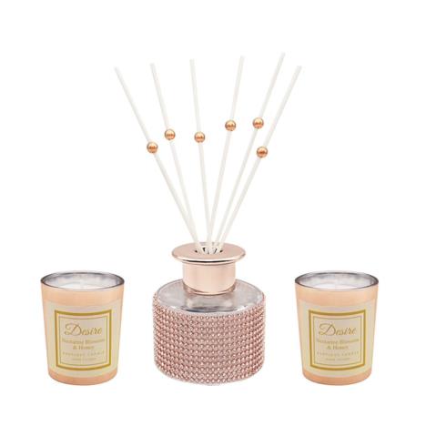 Desire Aroma Diamante Rose Diffuser & Candle Gift Set  £12.59