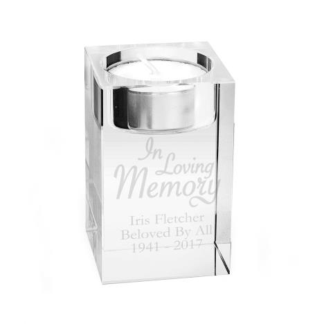 Personalised In Loving Memory Glass Tea Light Candle Holder  £20.69