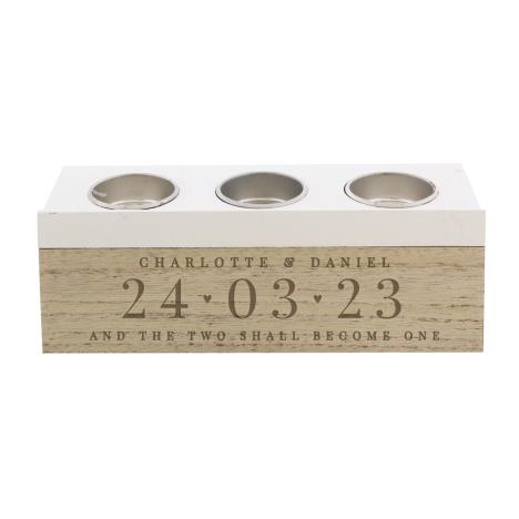 Personalised Large Date Triple Tea Light Box  £13.49