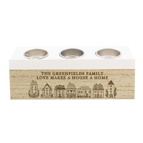 Personalised Home Triple Tea Light Box  £15.29