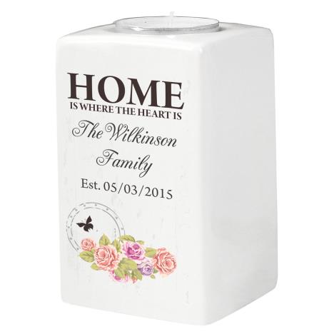Personalised Shabby Chic Ceramic Tea Light Candle Holder  £12.59